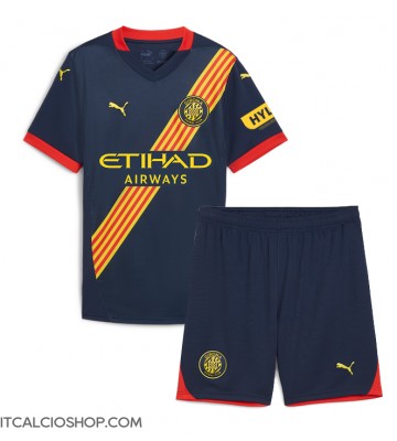 Girona Seconda Maglia Bambino 2024-25 Manica Corta (+ Pantaloni corti)